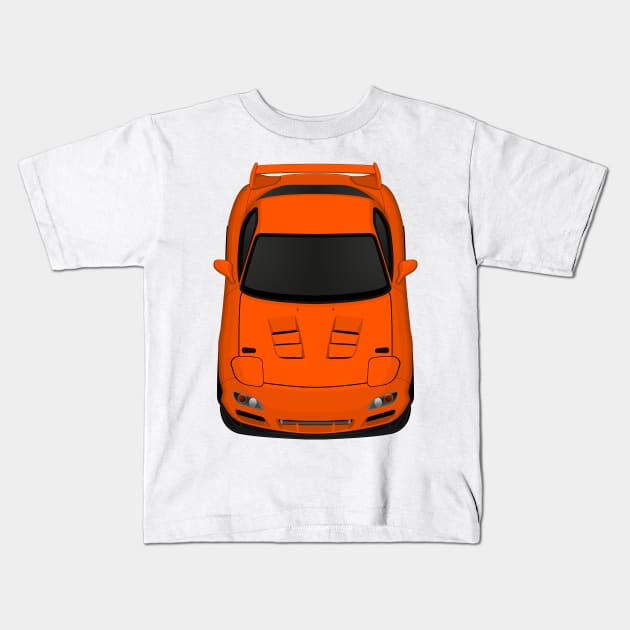 RX7 Orange Kids T-Shirt by VENZ0LIC